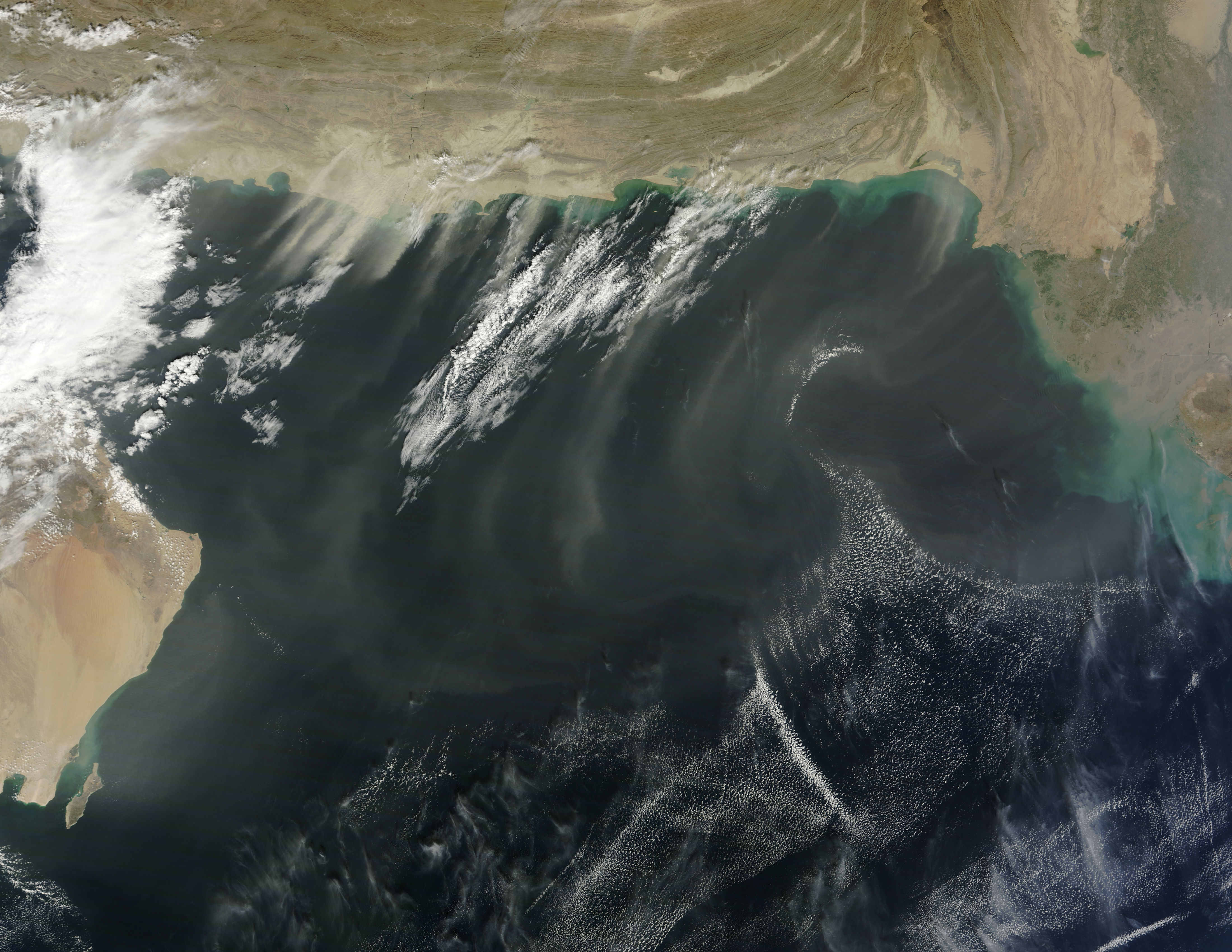 Dust storms over the Arabian Sea - related image preview