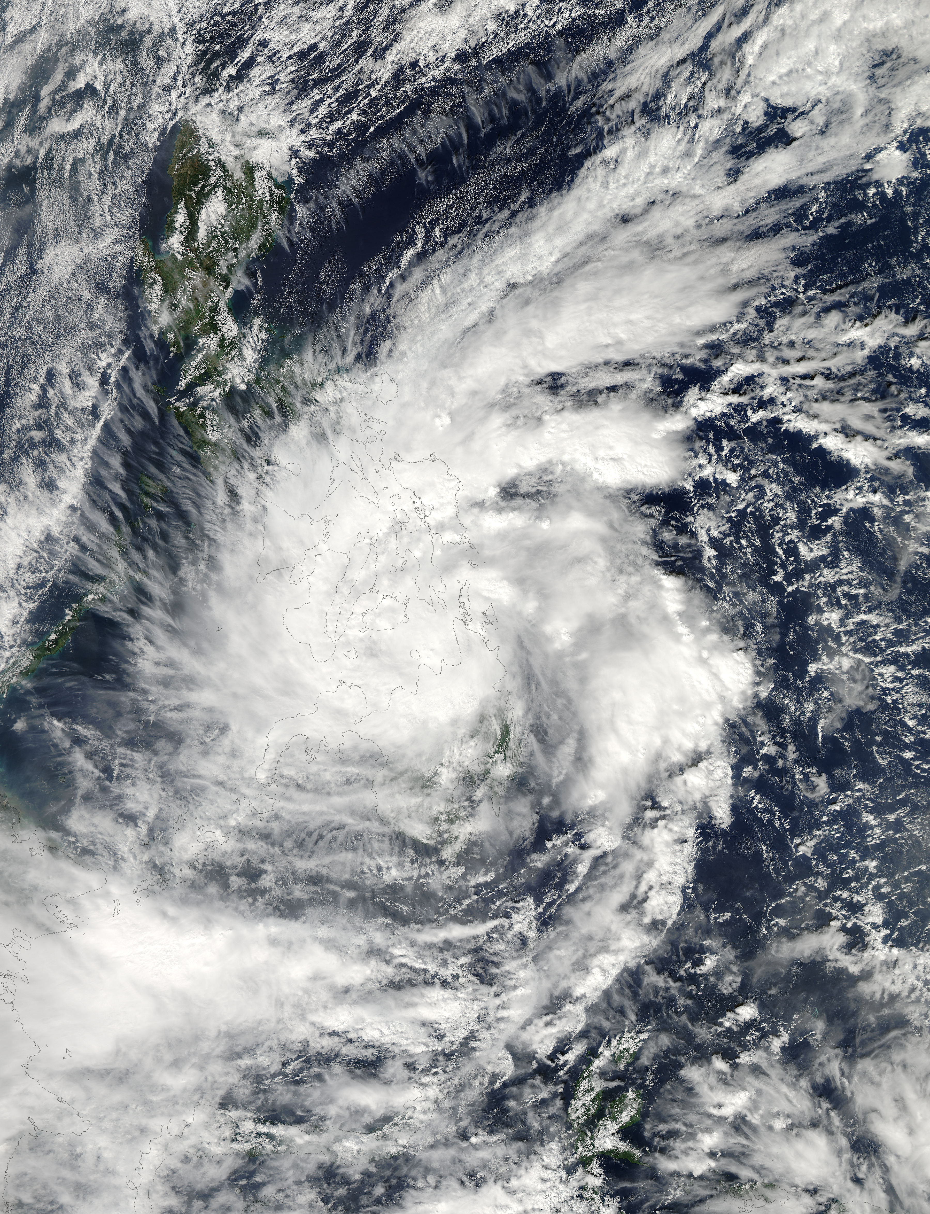 Tropical Storm Jangmi (23W) over the Philippines