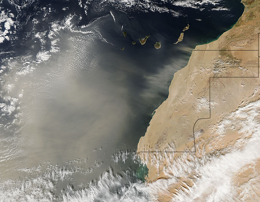 Dust storms off West Africa - related image preview