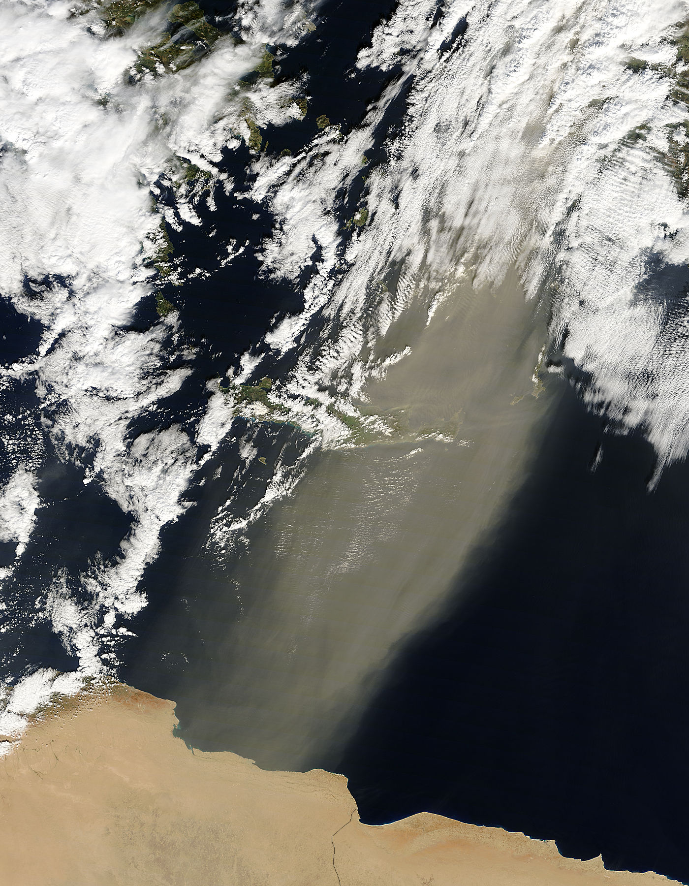 Saharan dust over the Mediterranean Sea - related image preview