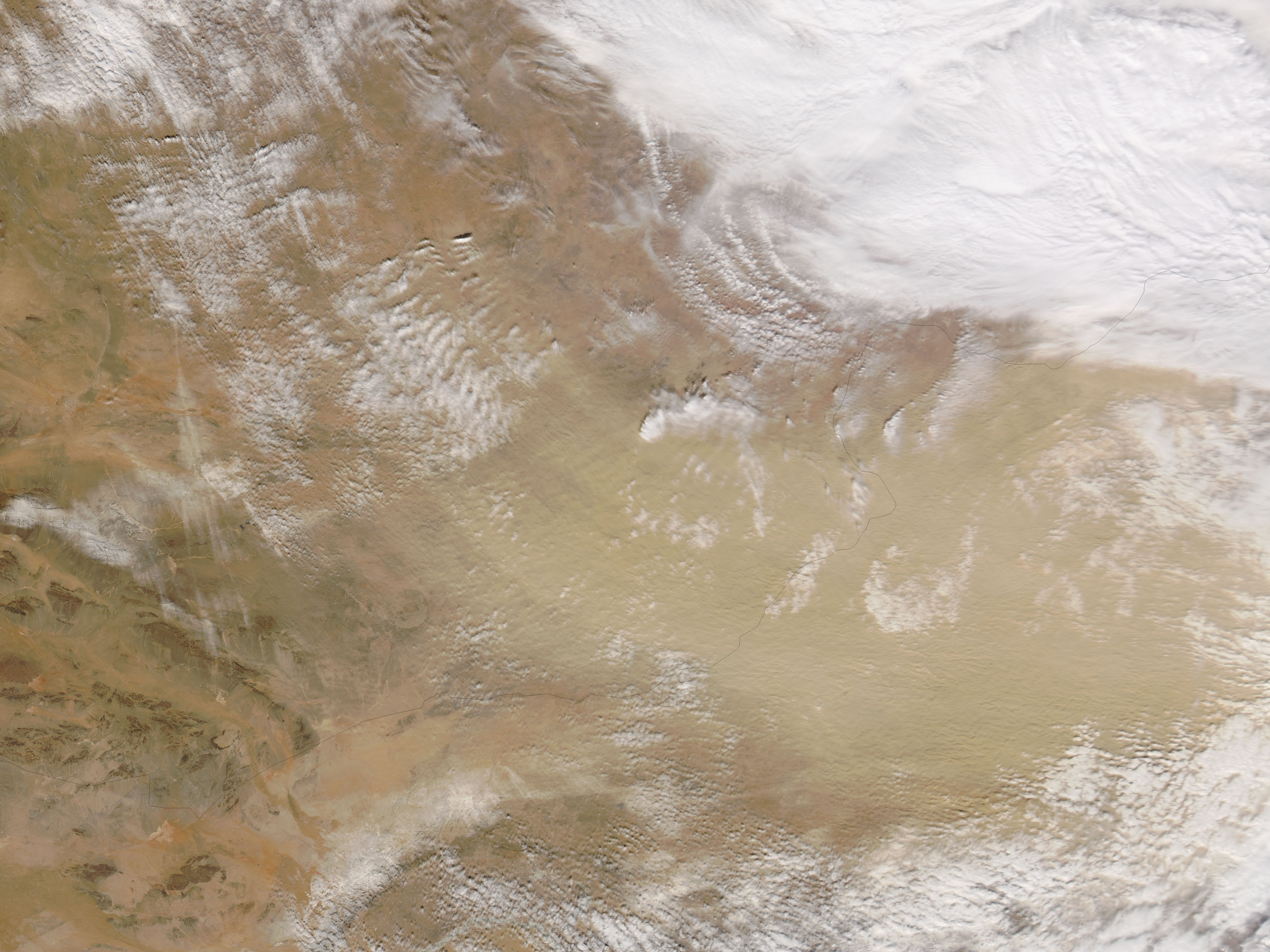 Dust storm in the Gobi Desert - related image preview