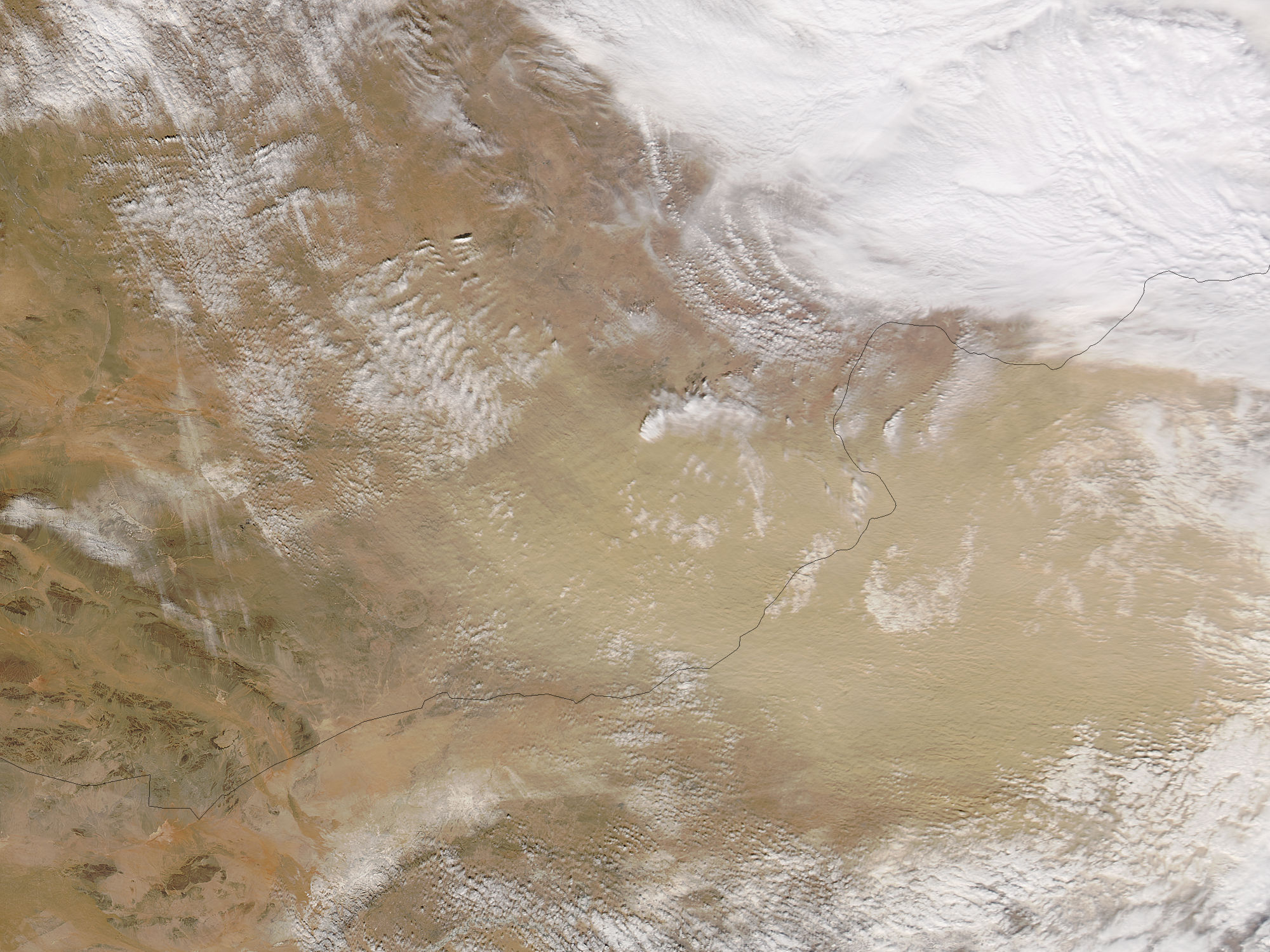 Dust storm in the Gobi Desert - related image preview