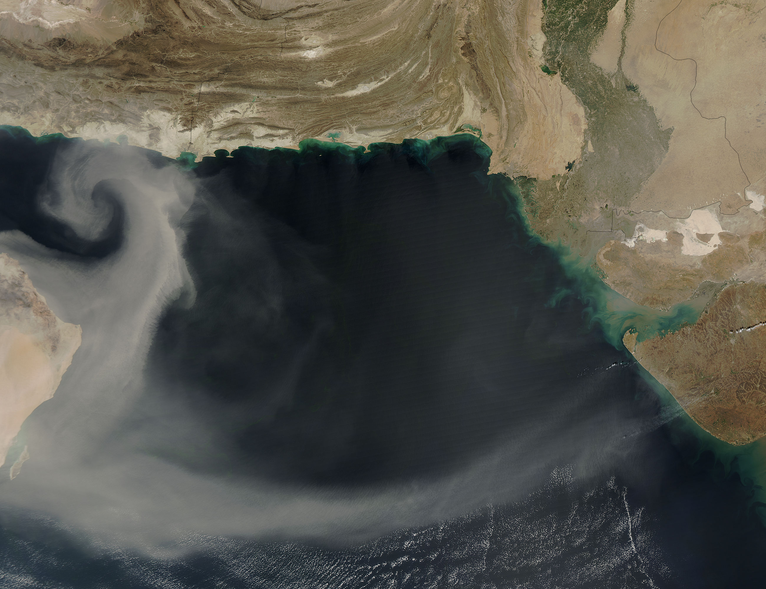 Dust storm over the Arabian Sea - related image preview