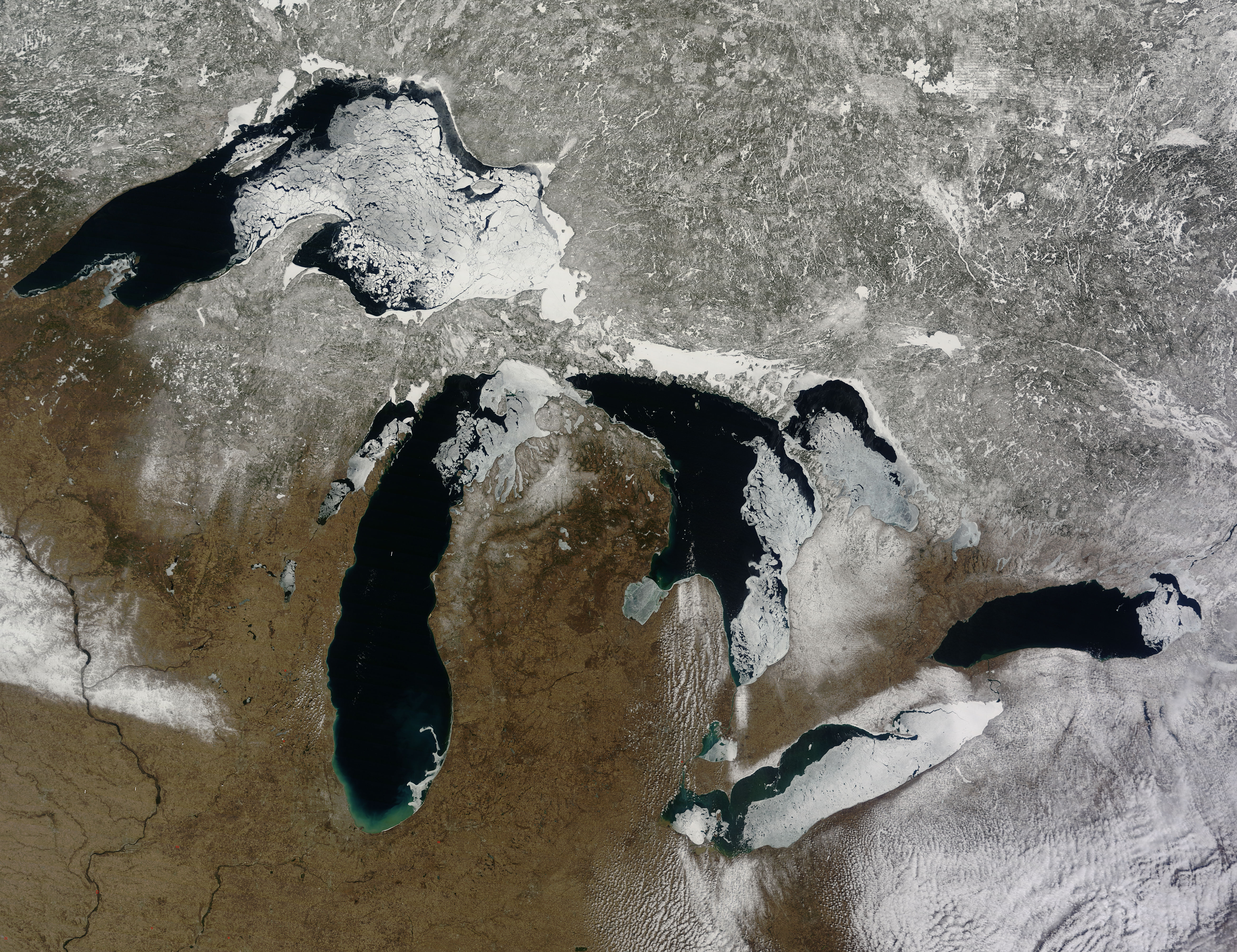 Ice on the Great Lakes (true color) - related image preview