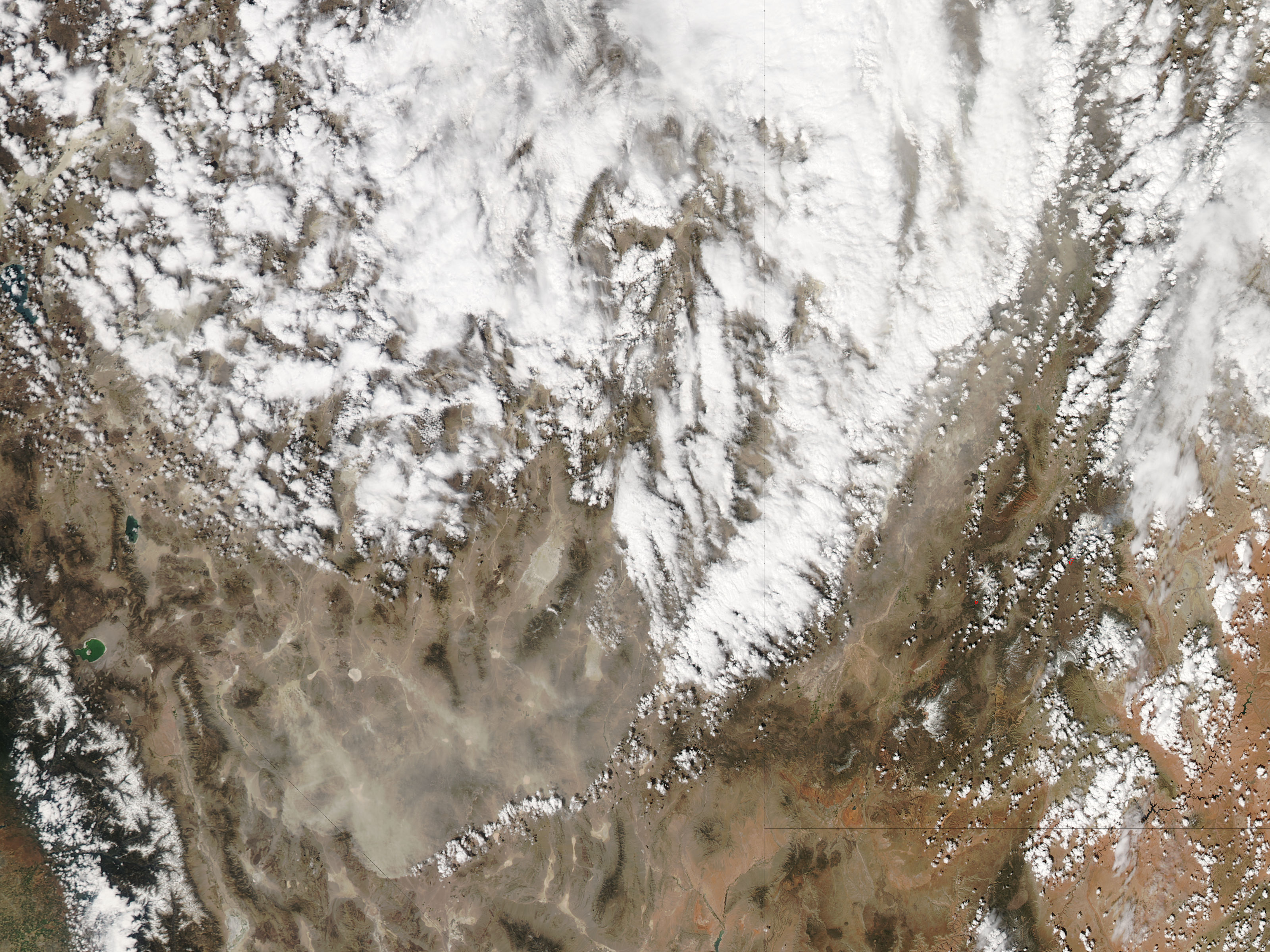 Dust storms in the Great Basin (afternoon overpass) - related image preview