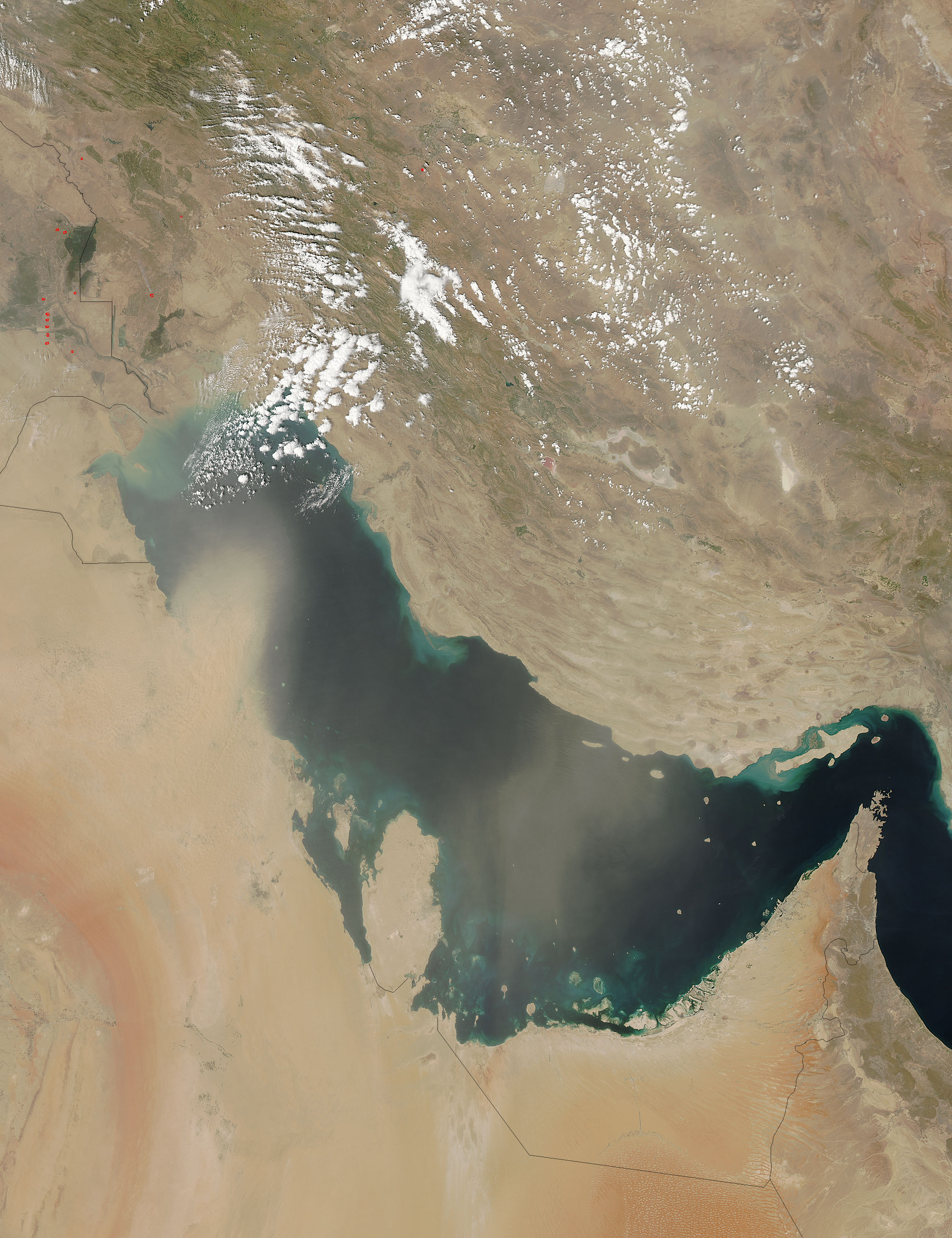 Dust storms over the Persian Gulf - related image preview