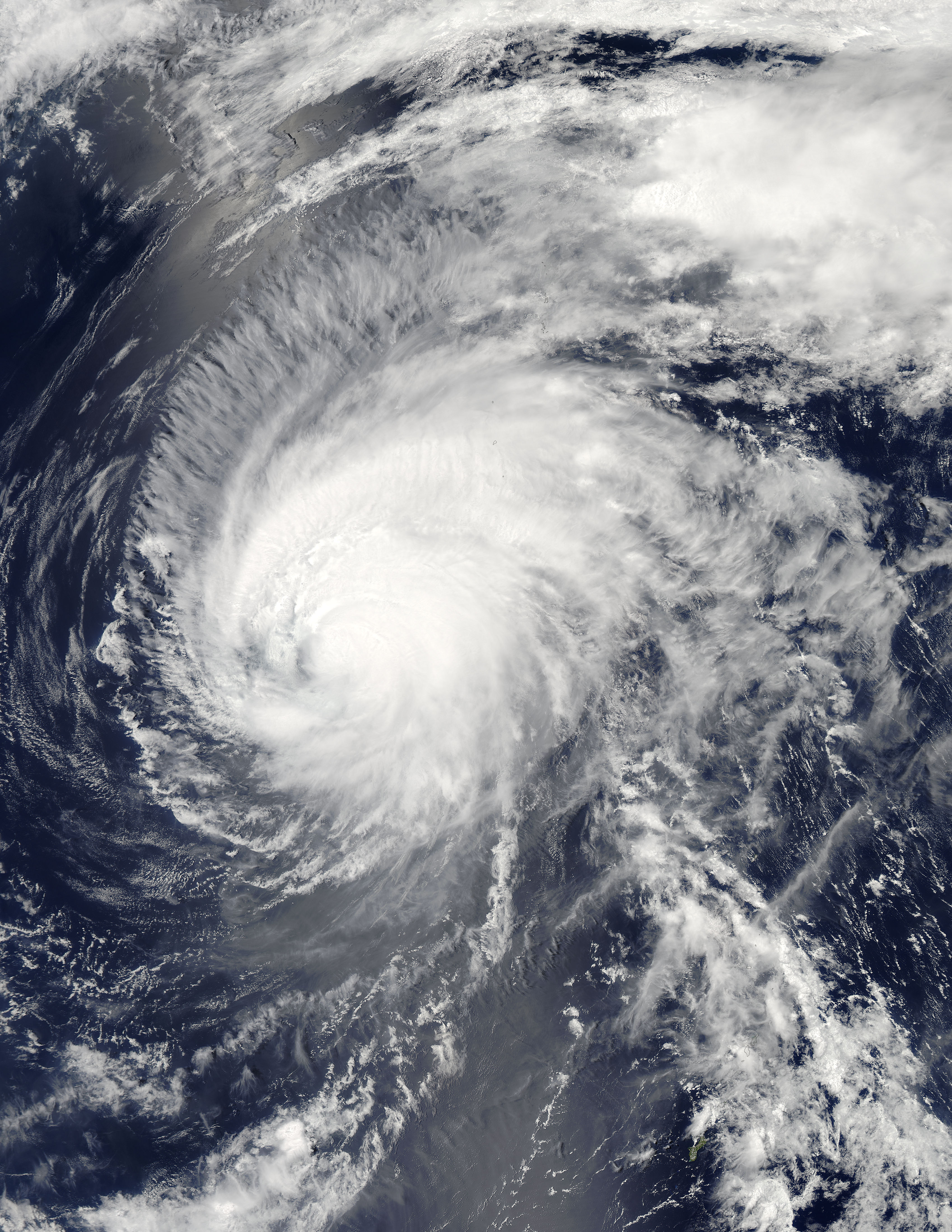 Typhoon Dolphin (07W) in the Pacific Ocean