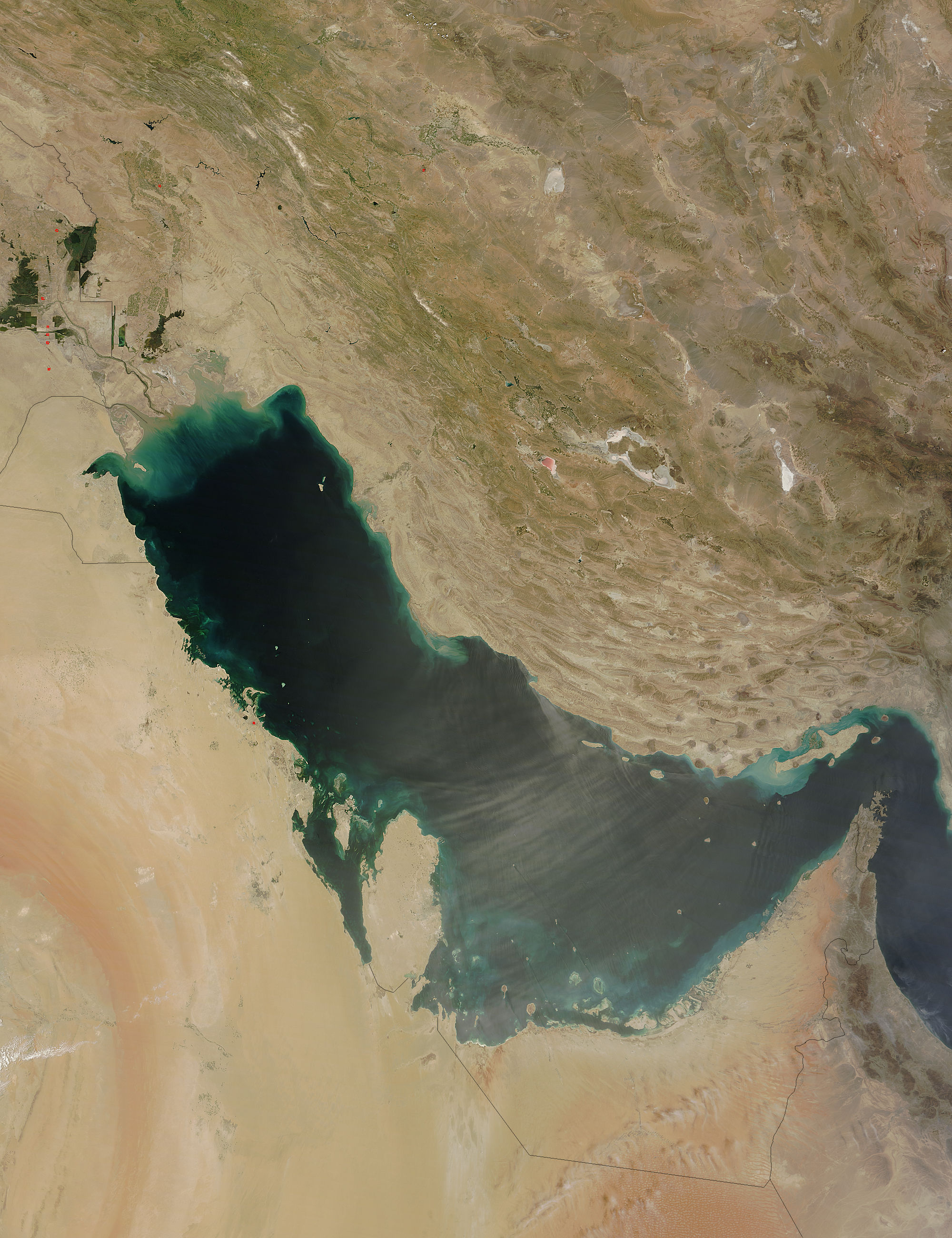 Dust storm over the Persian Gulf - related image preview