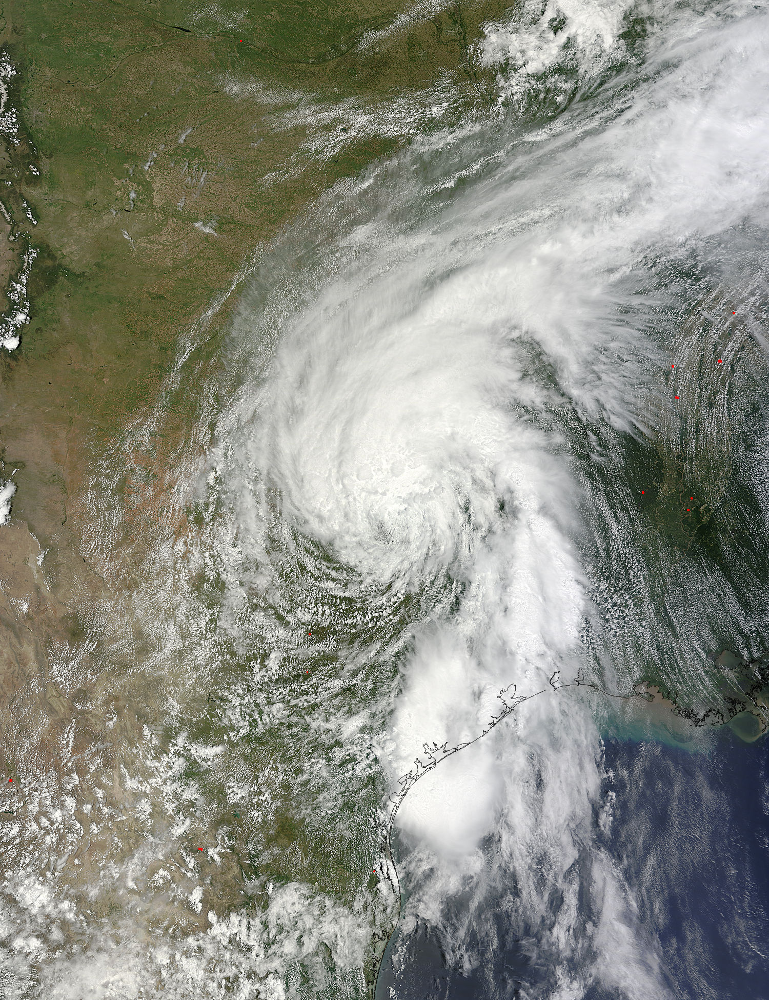 Tropical Depression Bill (02L) over southcentral United States - related image preview