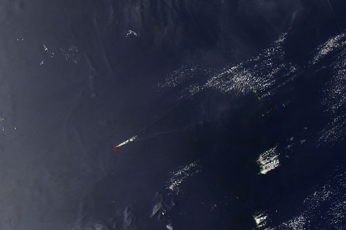 Plume from Nishinoshima, Volcano Islands (morning overpass) - related image preview