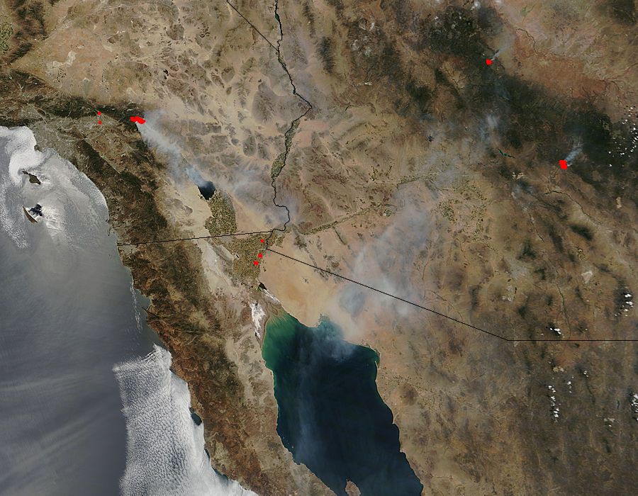 Fires in southwestern United States (morning overpass) - related image preview