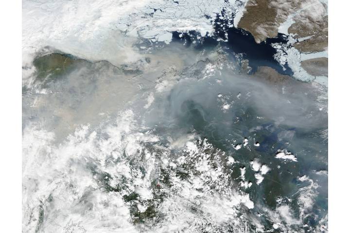 Smoke across northern Alaska and Canada - selected image