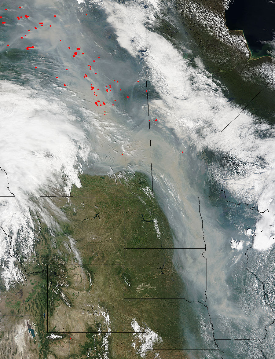 Smoke across central Canada and United States - related image preview