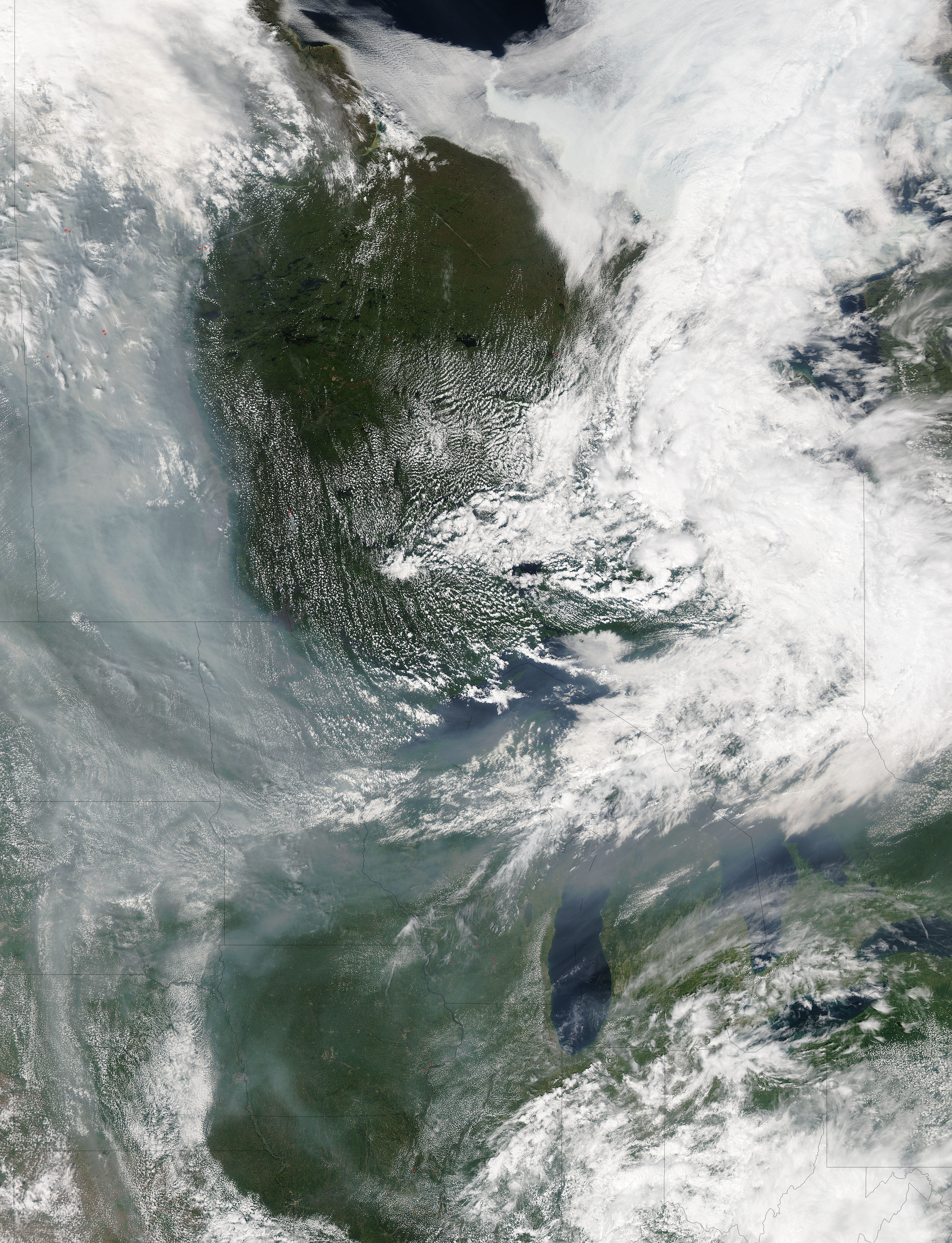 Smoke  across central Canada and United States - related image preview