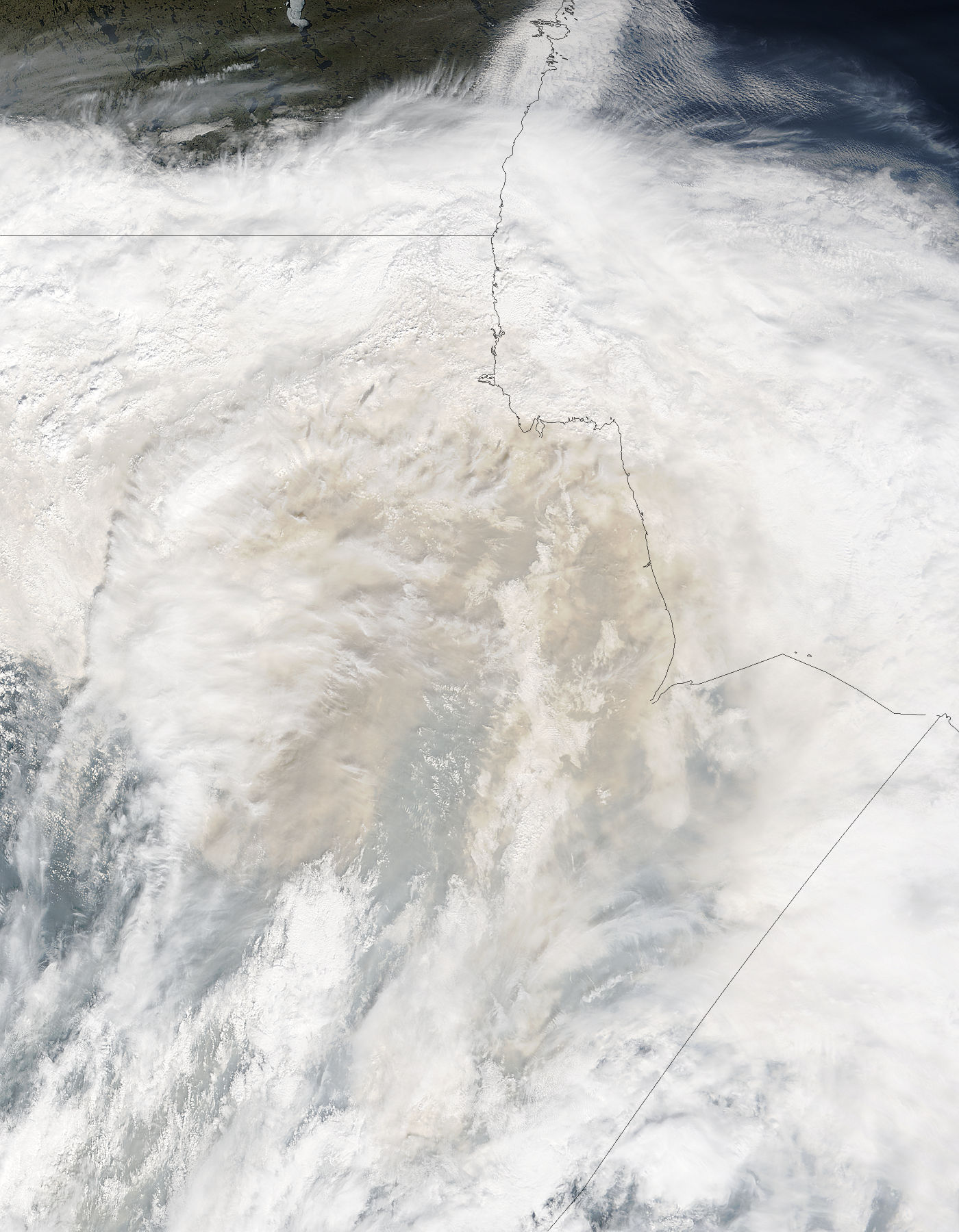 Smoke in clouds over northern Canada - related image preview