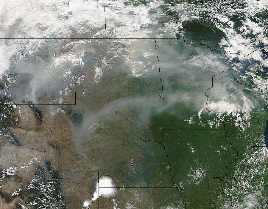 Smoke across the central United States - related image preview
