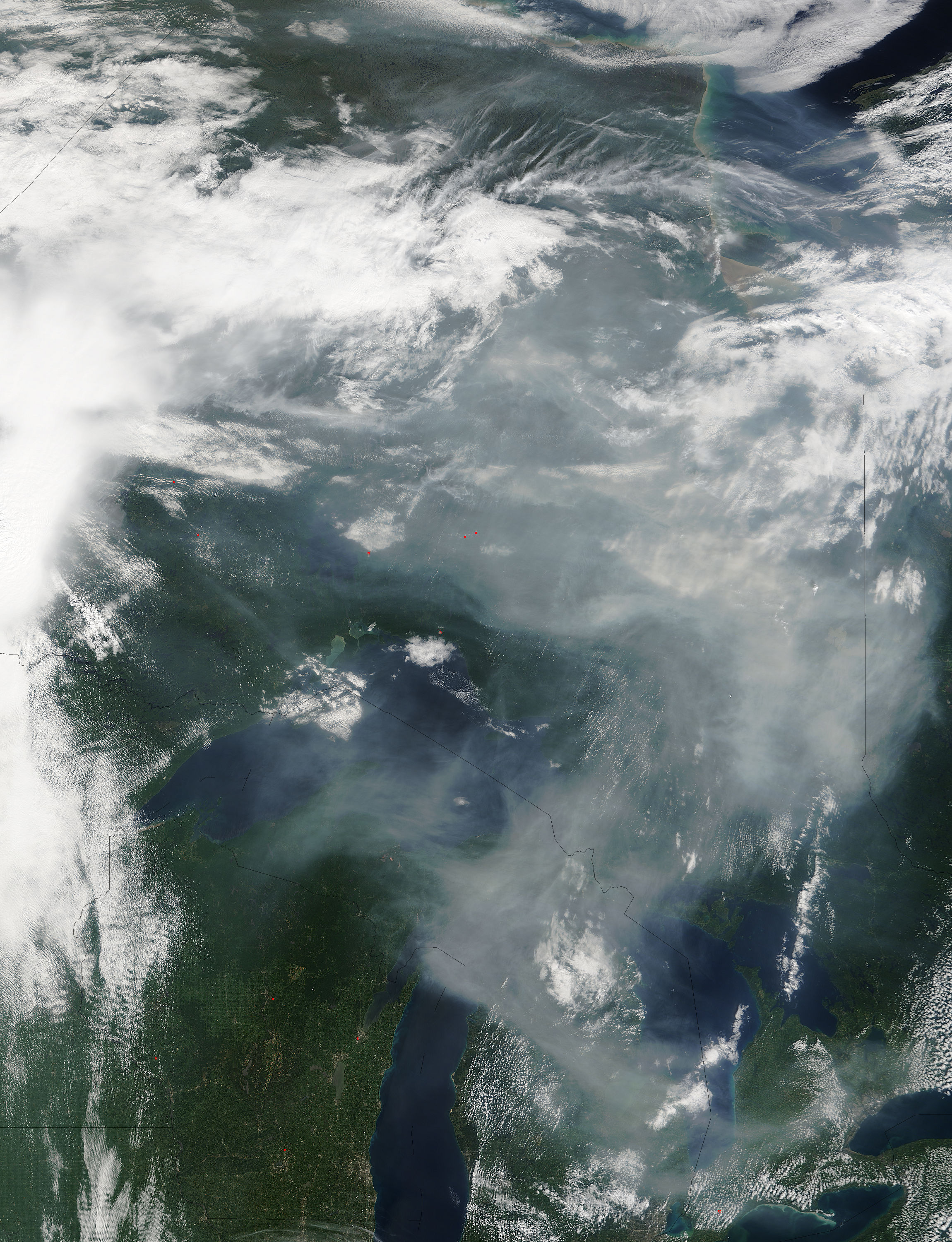 Smoke from western wildfires across central Canada - related image preview