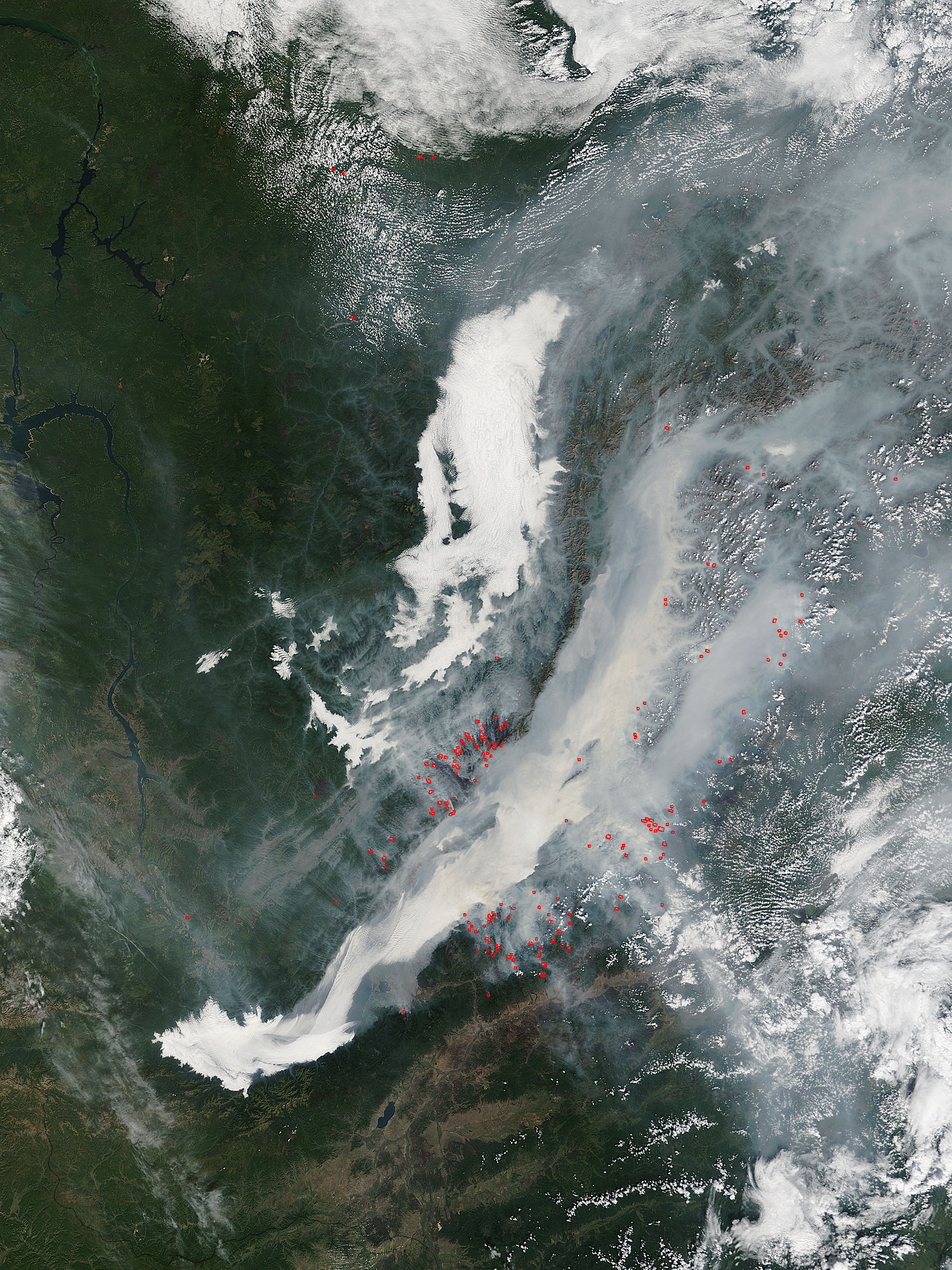 Fog, fires, and smoke near Lake Baikal, Russia - related image preview