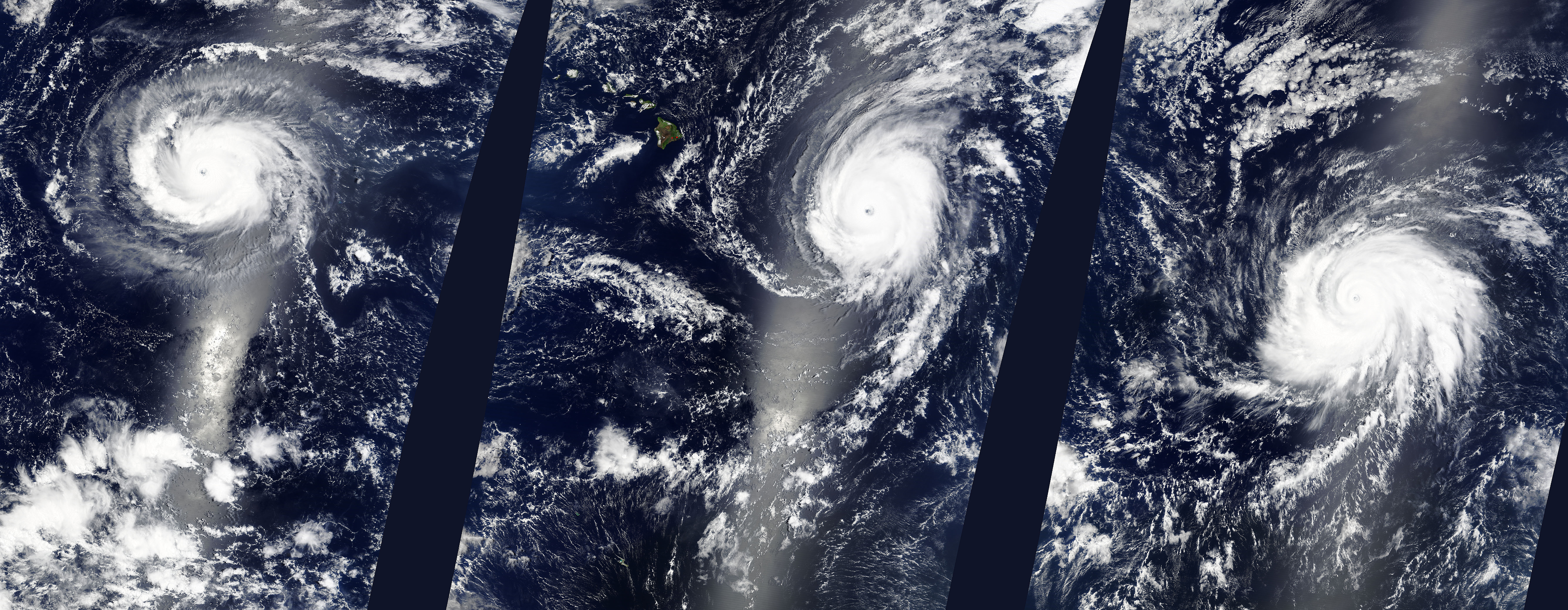 Hurricanes Kilo (03C), Ignacio (12E), and Jimena (13E) across the eastern Pacific Ocean - related image preview