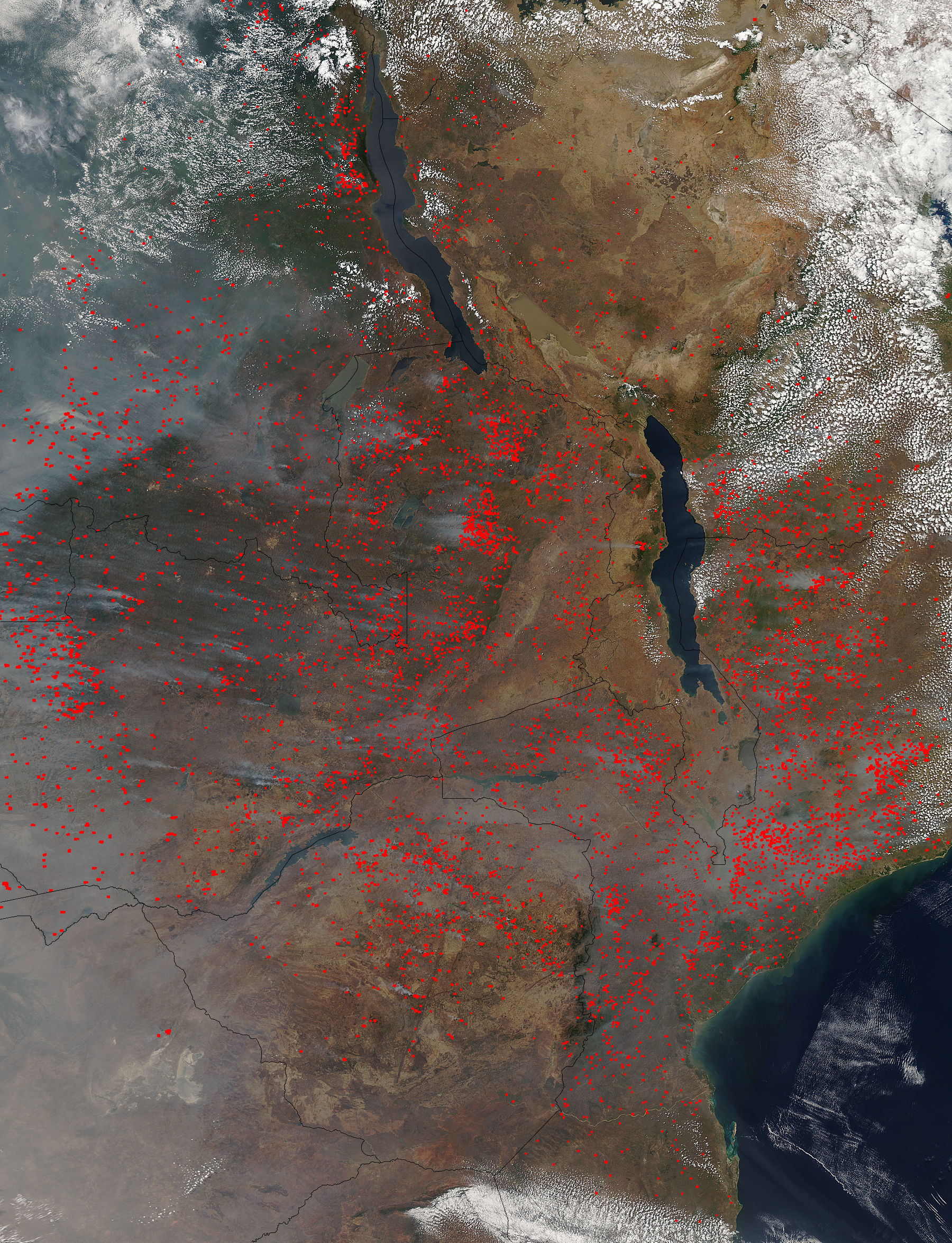 Fires in southeastern Africa - related image preview