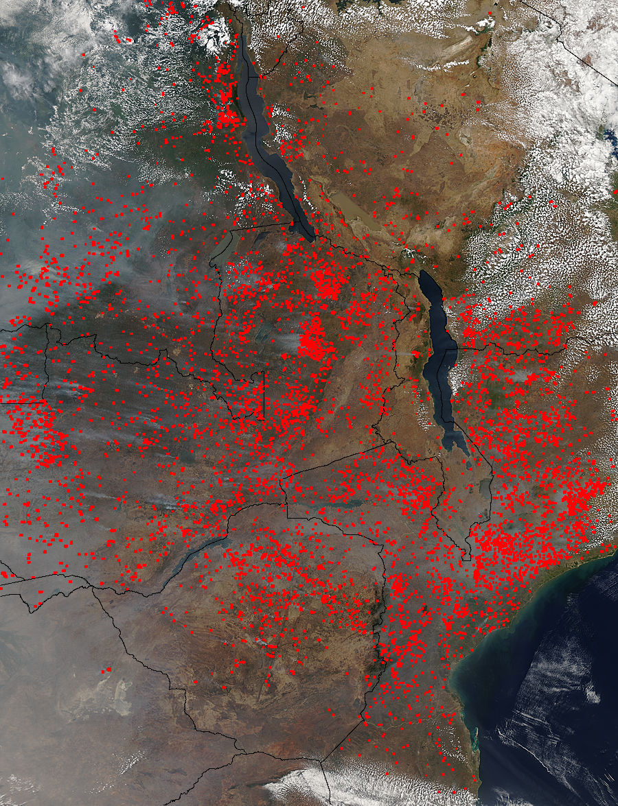 Fires in southeastern Africa - related image preview