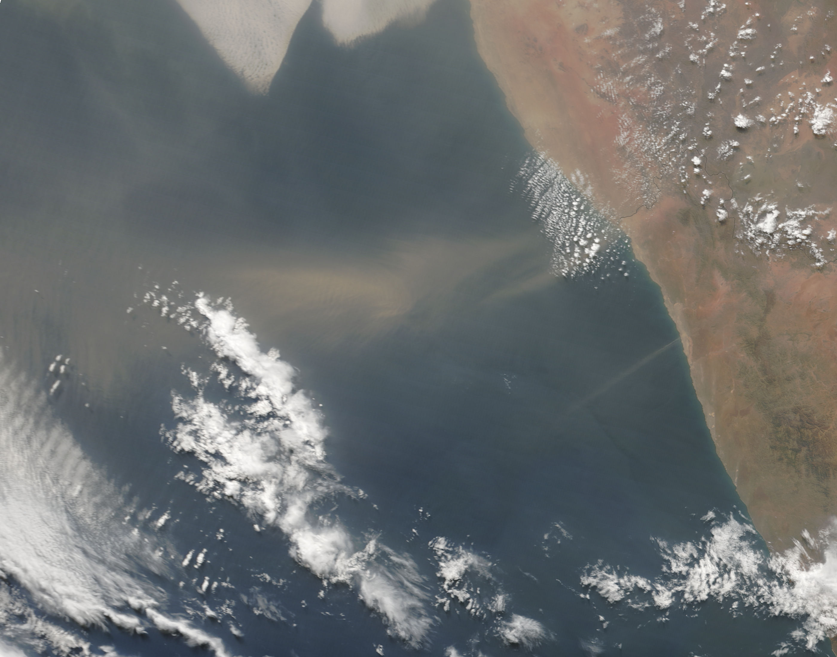 Dust storm off the coast of Namibia - related image preview