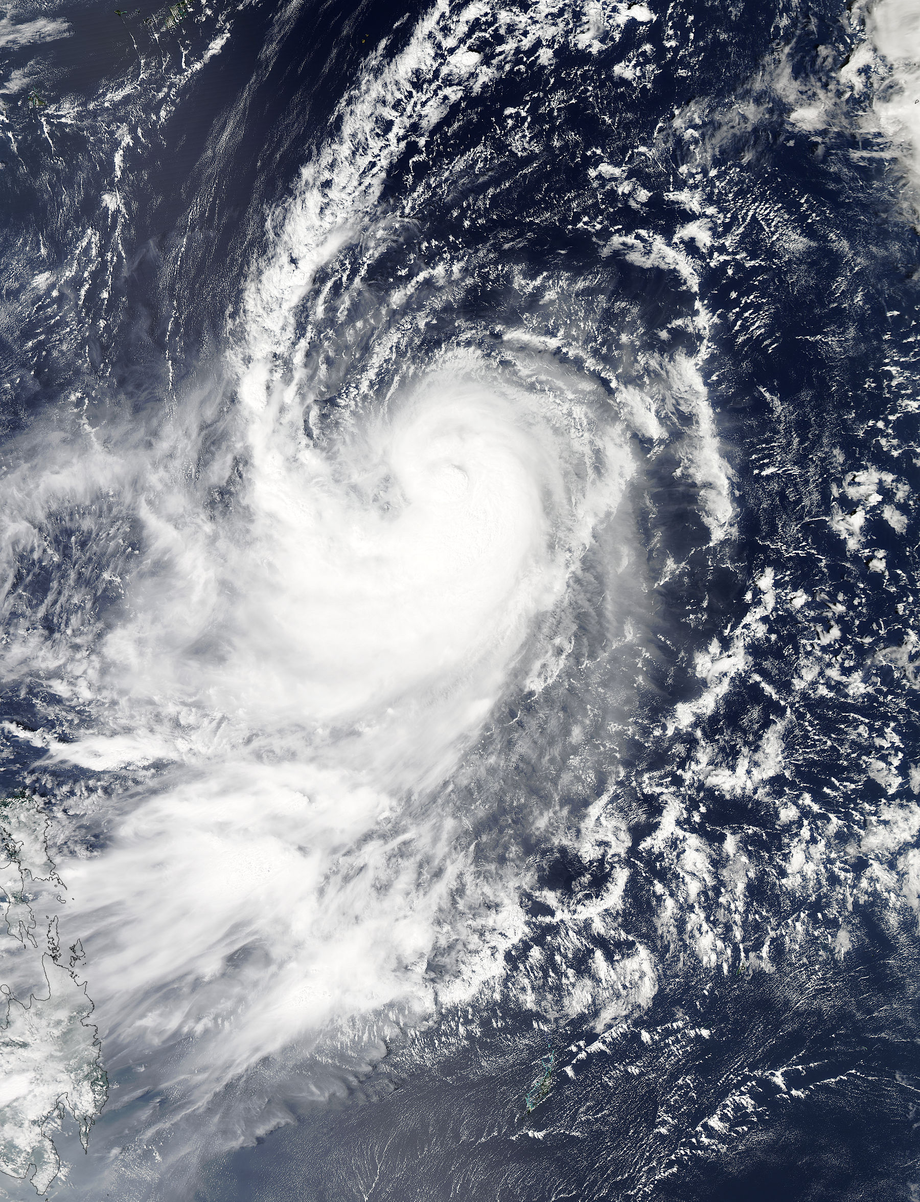 Tropical Storm Dujuan (21W) in the Philippine Sea