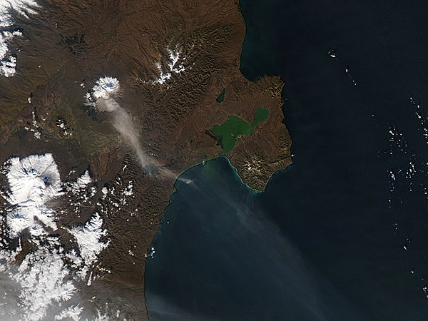 Ash plume from Shiveluch, Kamchatka Peninsula - related image preview