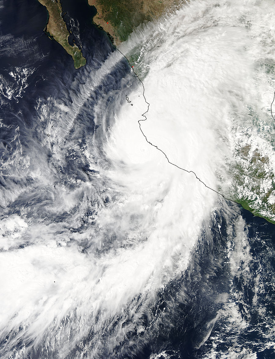 Hurricane Patricia (20E) over Mexico (afternoon overpass) - related image preview