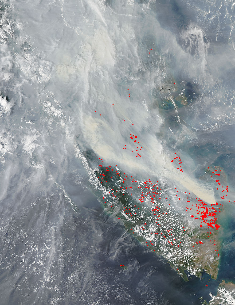 Smoke and fires in southern Sumatra - related image preview