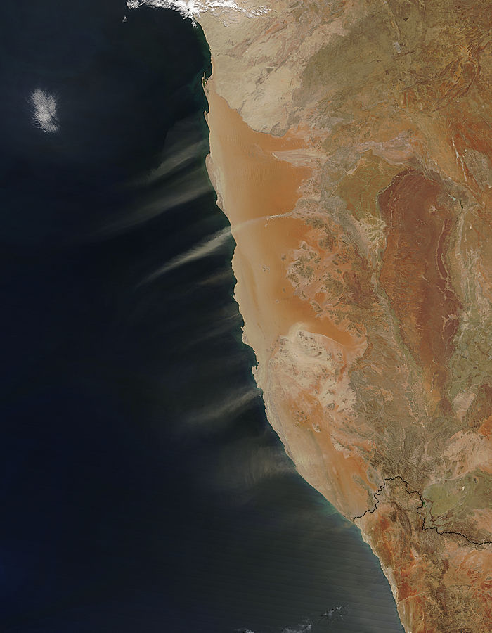 Dust storms off the coast of Namibia - related image preview