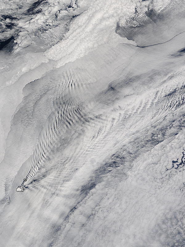 Ship-wave-shaped wave clouds induced by the Prince Edward Islands, Indian Ocean - related image preview