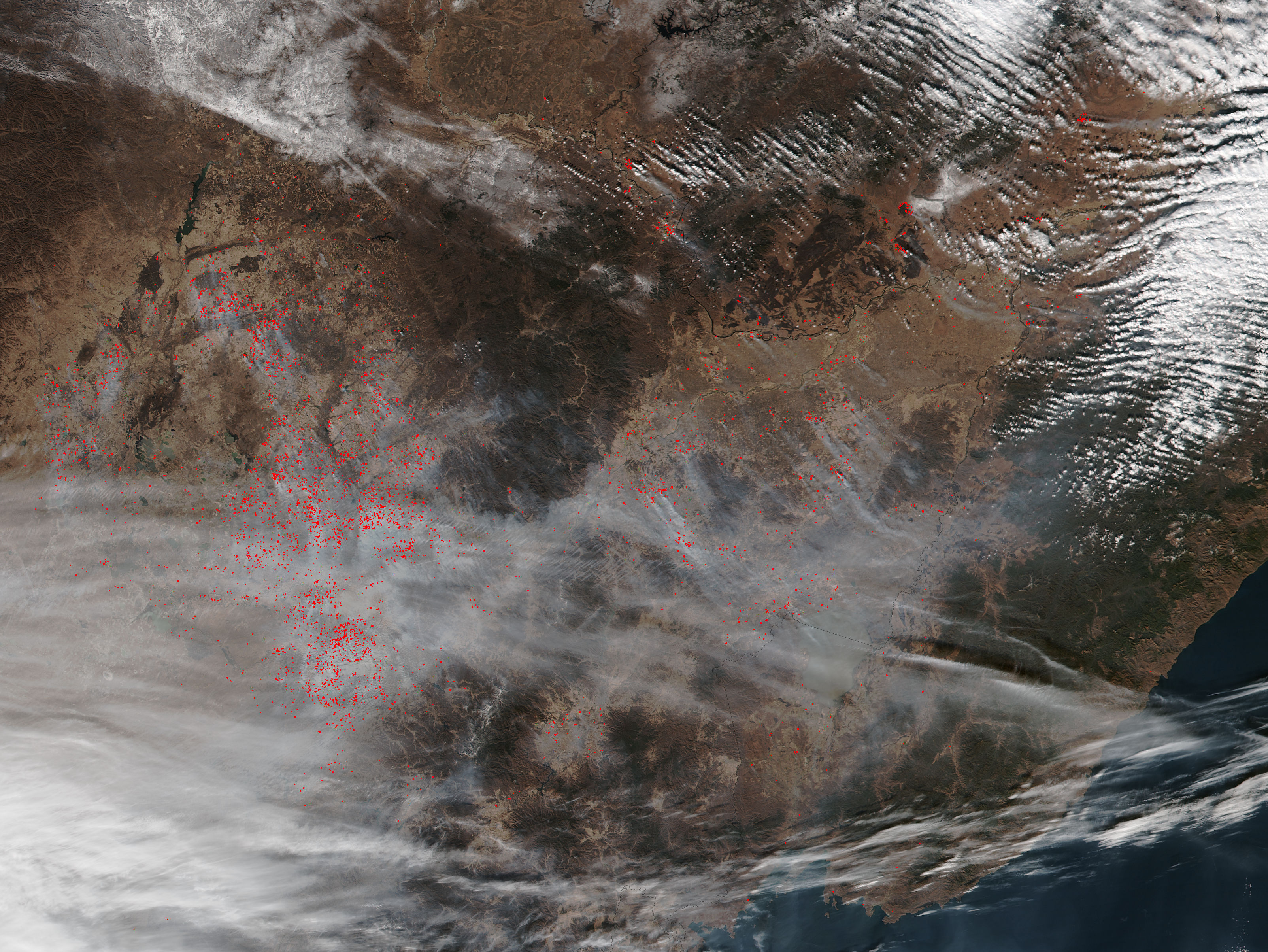 Fires in northeast China (375m fire detections) - related image preview