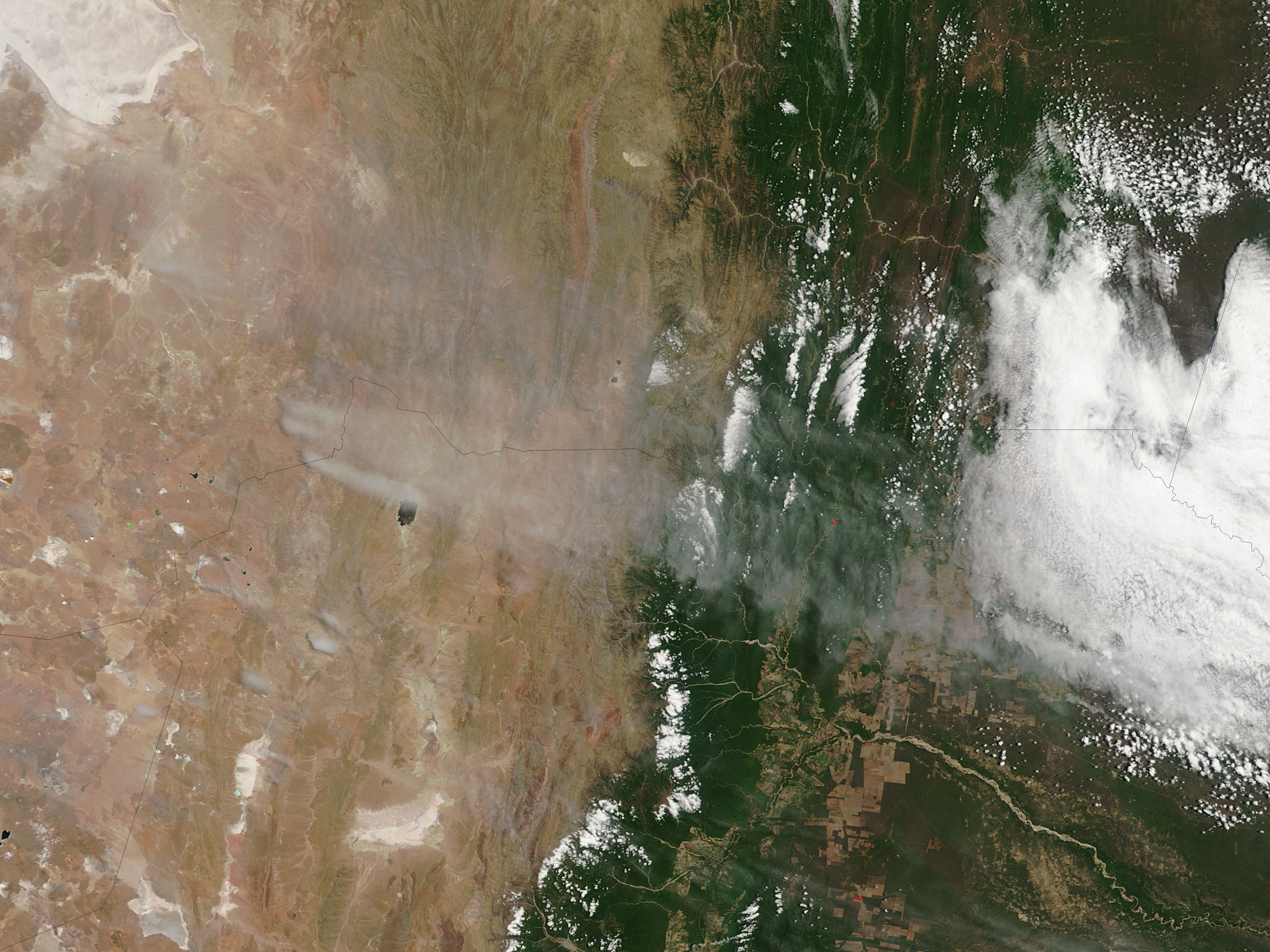 Dust storms in Bolivia and Argentia - related image preview