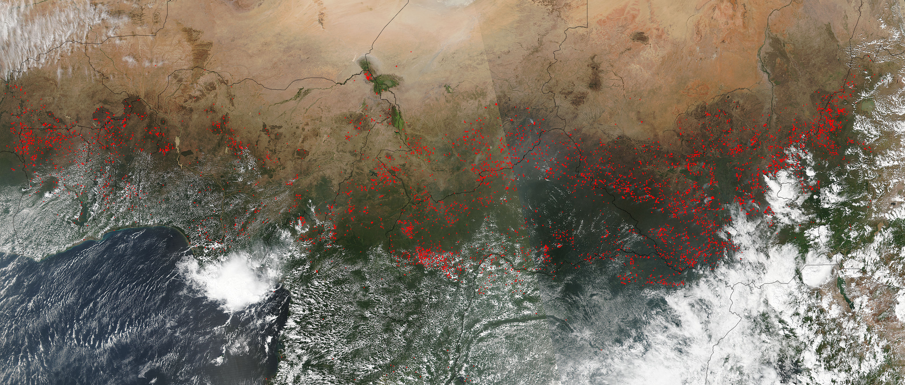 Fires across Central Africa - related image preview