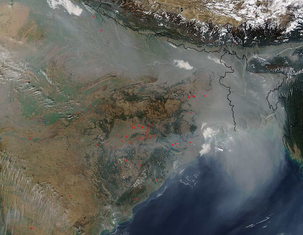 Haze over India and Bangladesh - related image preview