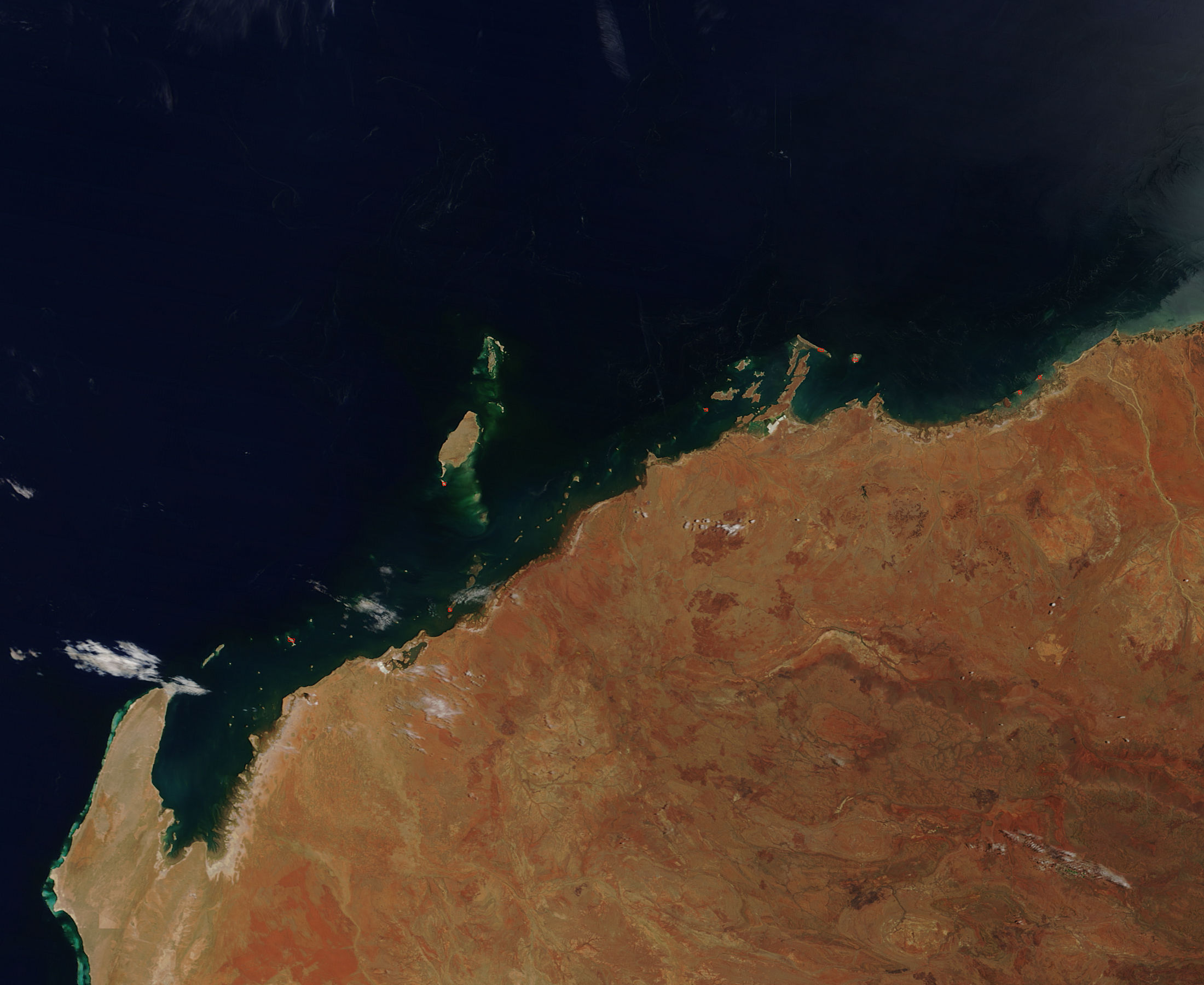 Fires along the northwest coast of Australia - related image preview