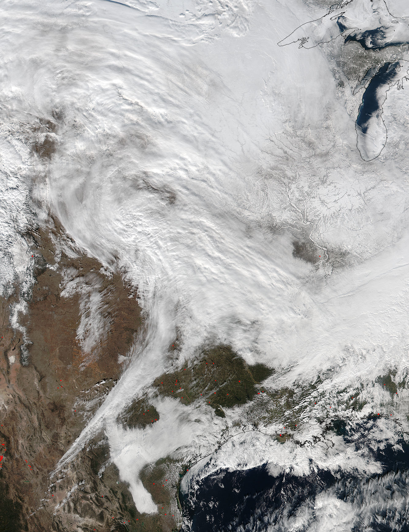 Low pressure system over the south central United States - related image preview