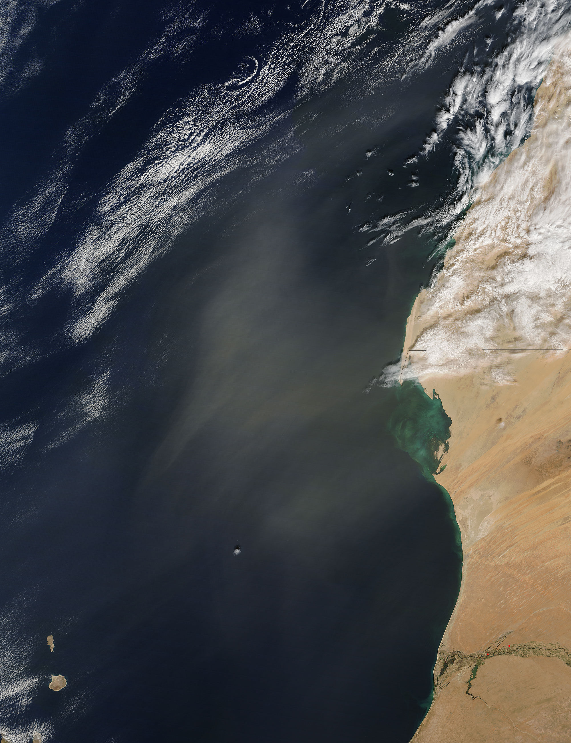 Dust storm off West Africa