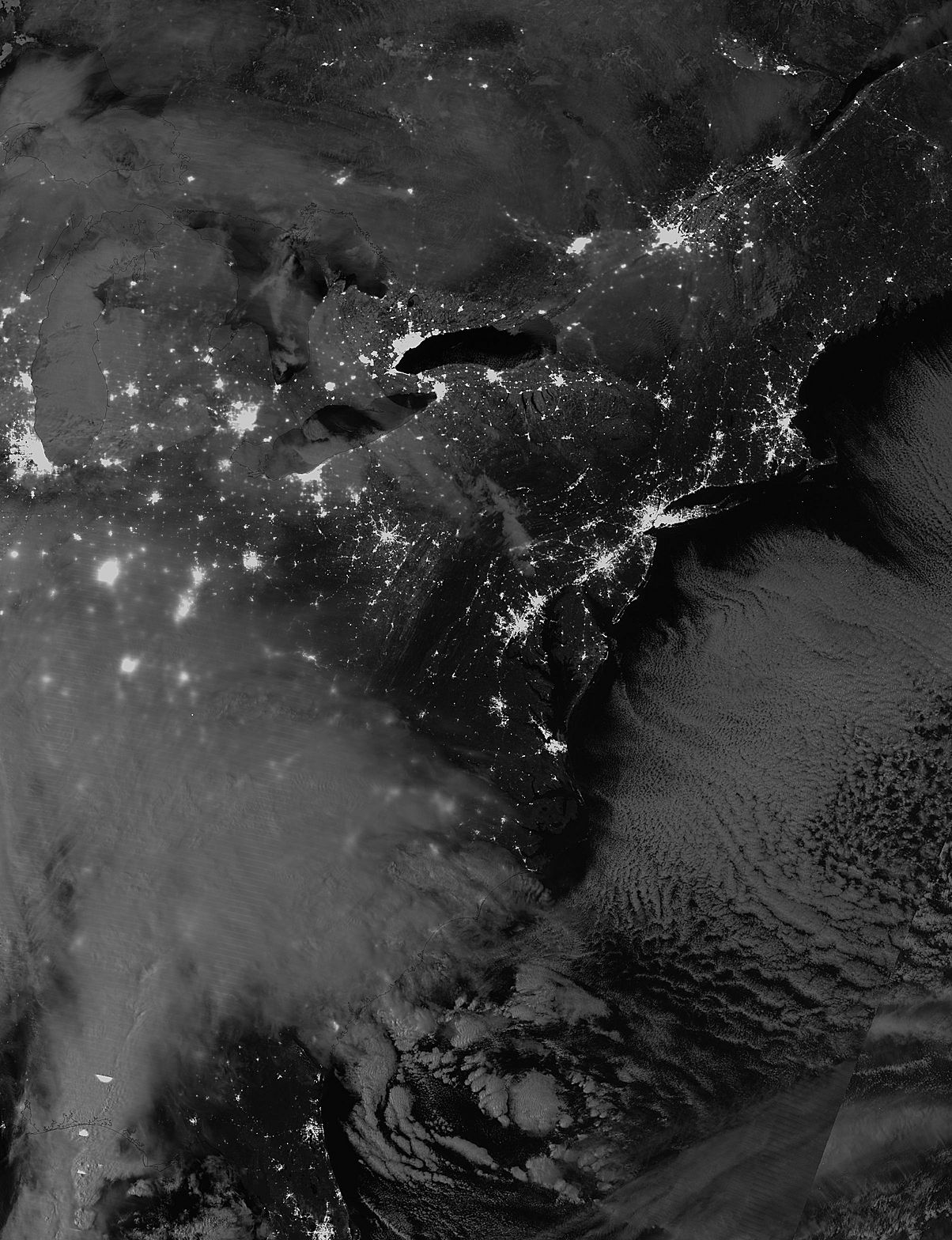 Eastern United States before winter storm (Day/Night Band) - related image preview