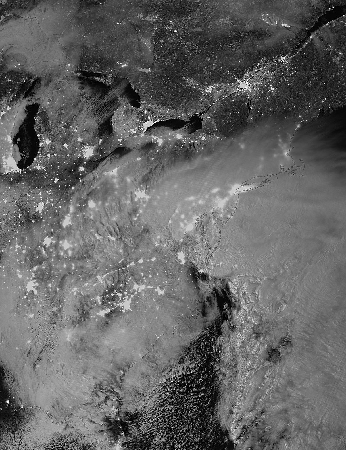 Winter storm over the eastern United States (Day/Night Band) - related image preview