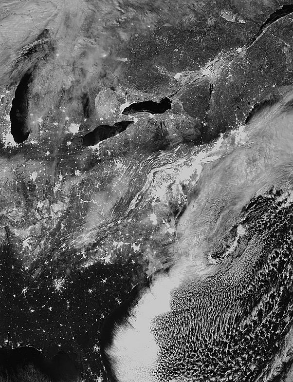 Snow across eastern United States (Day/Night Band) - related image preview