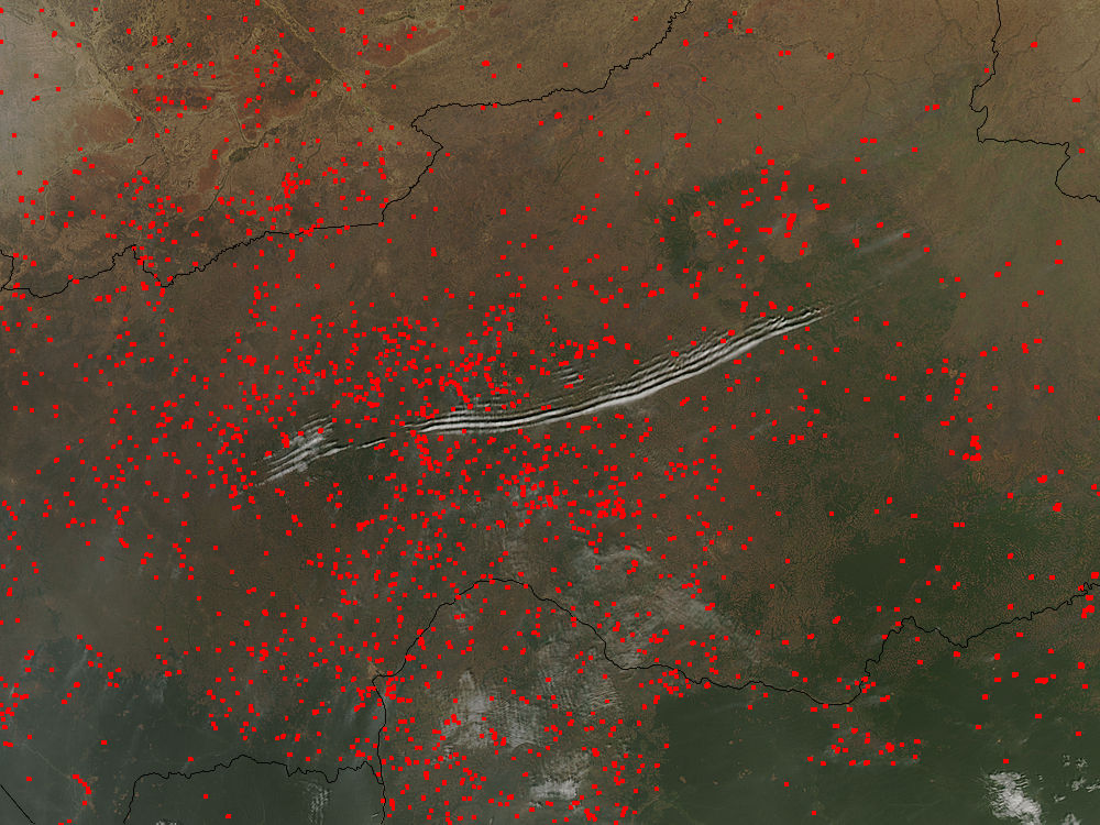 Wave clouds over the Central African Republic - related image preview