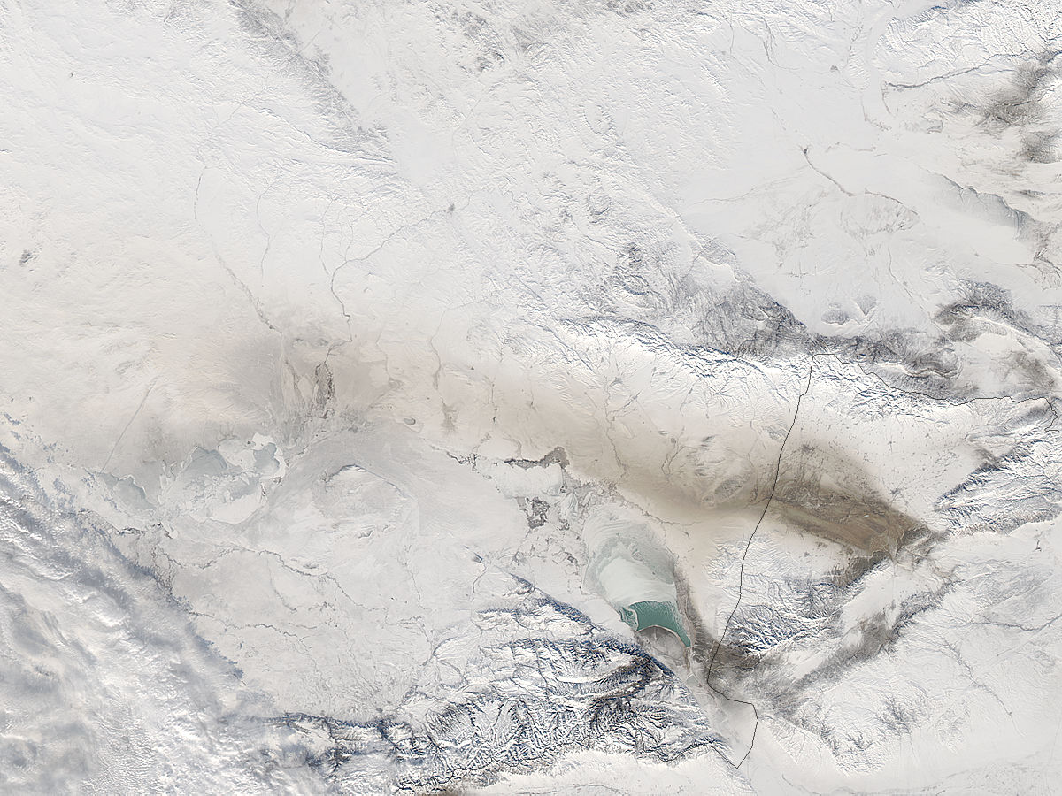 Dust over snow in central Asia - related image preview
