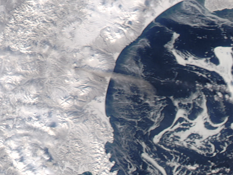 Ash plume from Karymsky, Kamchatka Peninsula - related image preview