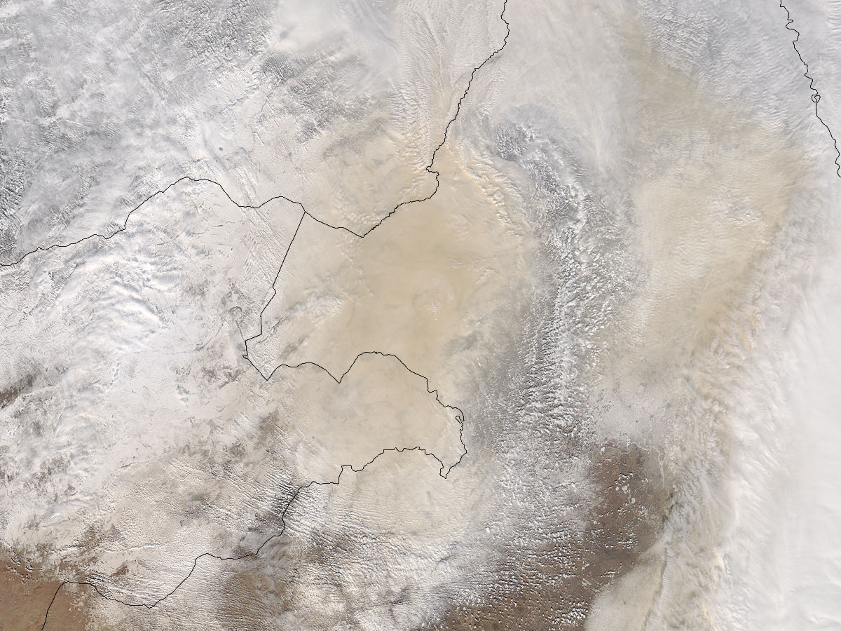 Dust from the Gobi Desert over China (afternoon overpass) - related image preview