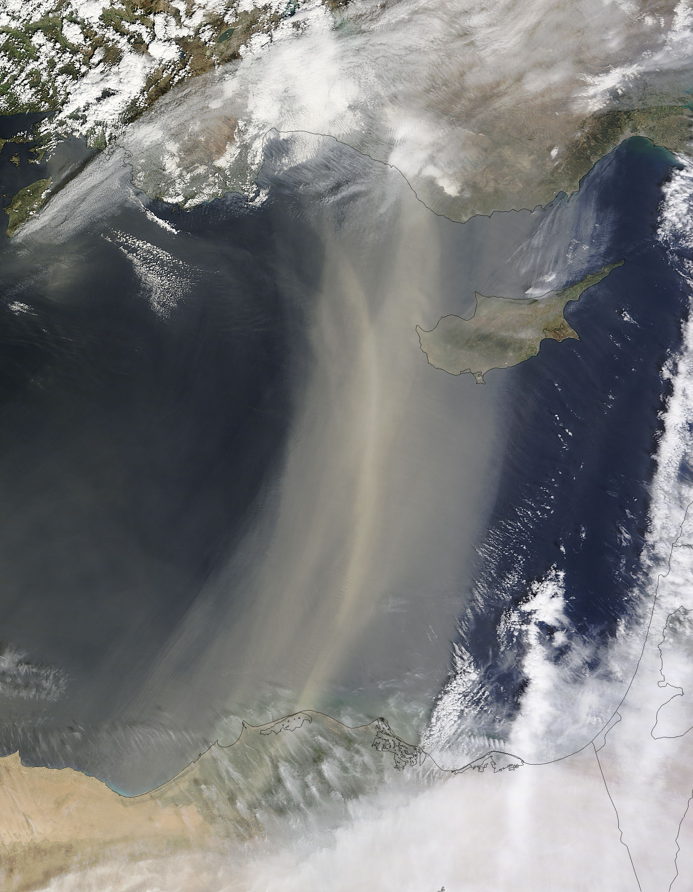 Dust storm over the eastern Mediterranean - related image preview