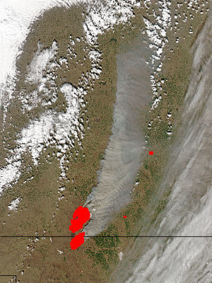 Anderson Creek Fire on the Kansas Oklahoma border - related image preview
