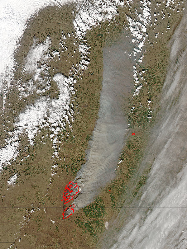 Anderson Creek Fire on the Kansas Oklahoma border - related image preview