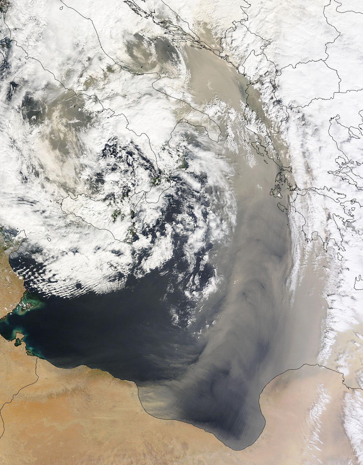 Dust storm over the eastern Mediterranean - related image preview